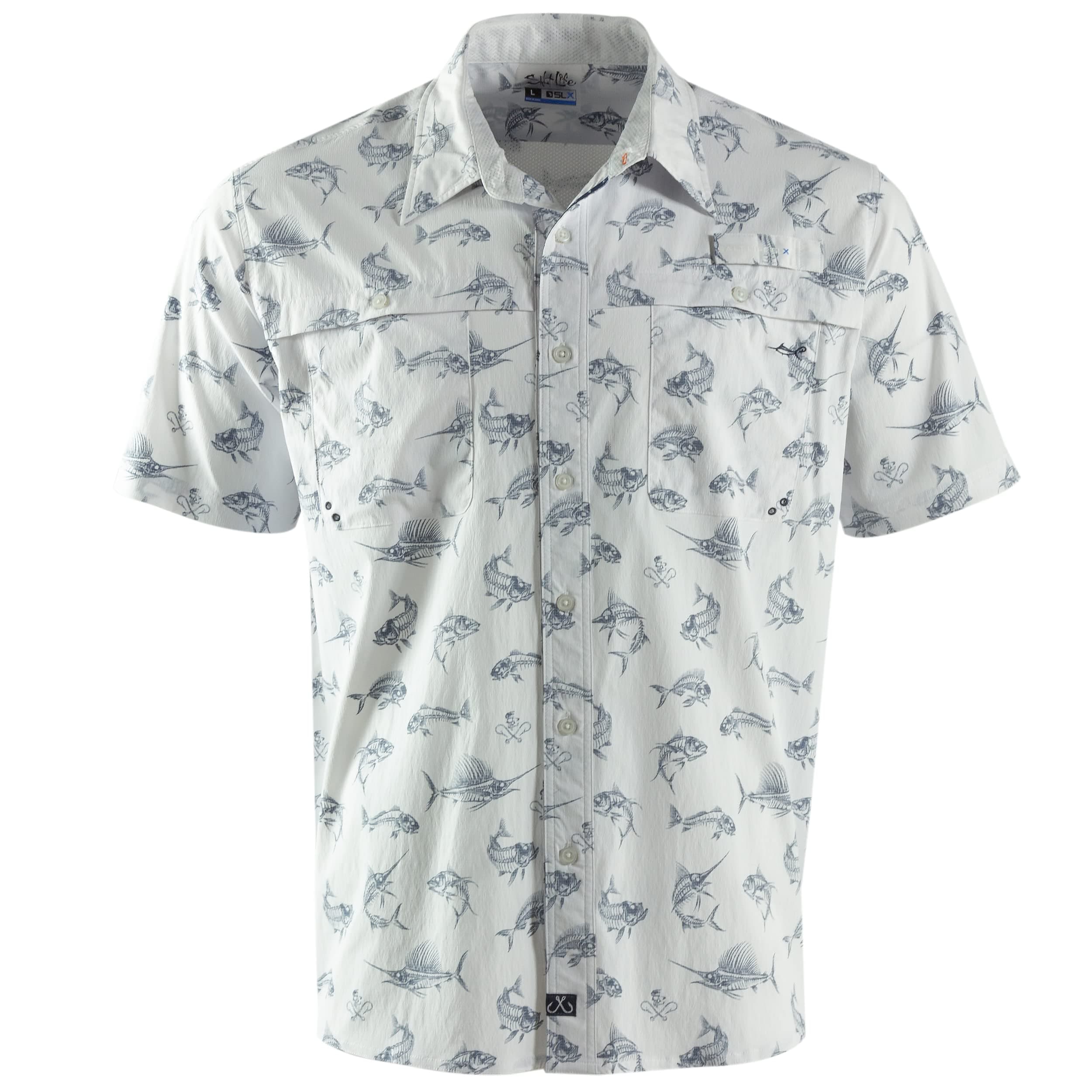 Salt Life Men's Fish 'N Bones Short Sleeve Performance Shirt