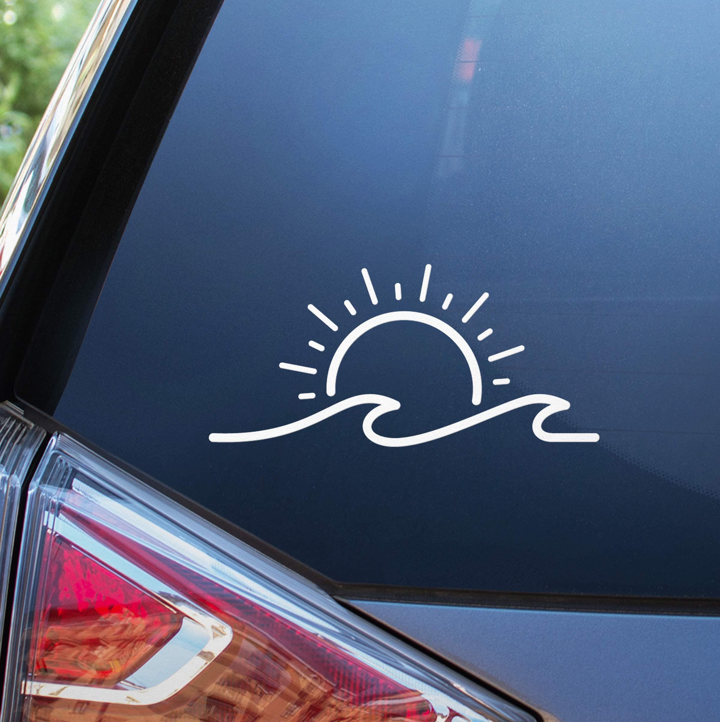 Blue Giraffe Sun & Wave Car Decal - Beach Decor for Vehicles - Waterproof and Easy Removal
| Blue Giraffe Sun & Wave 7"