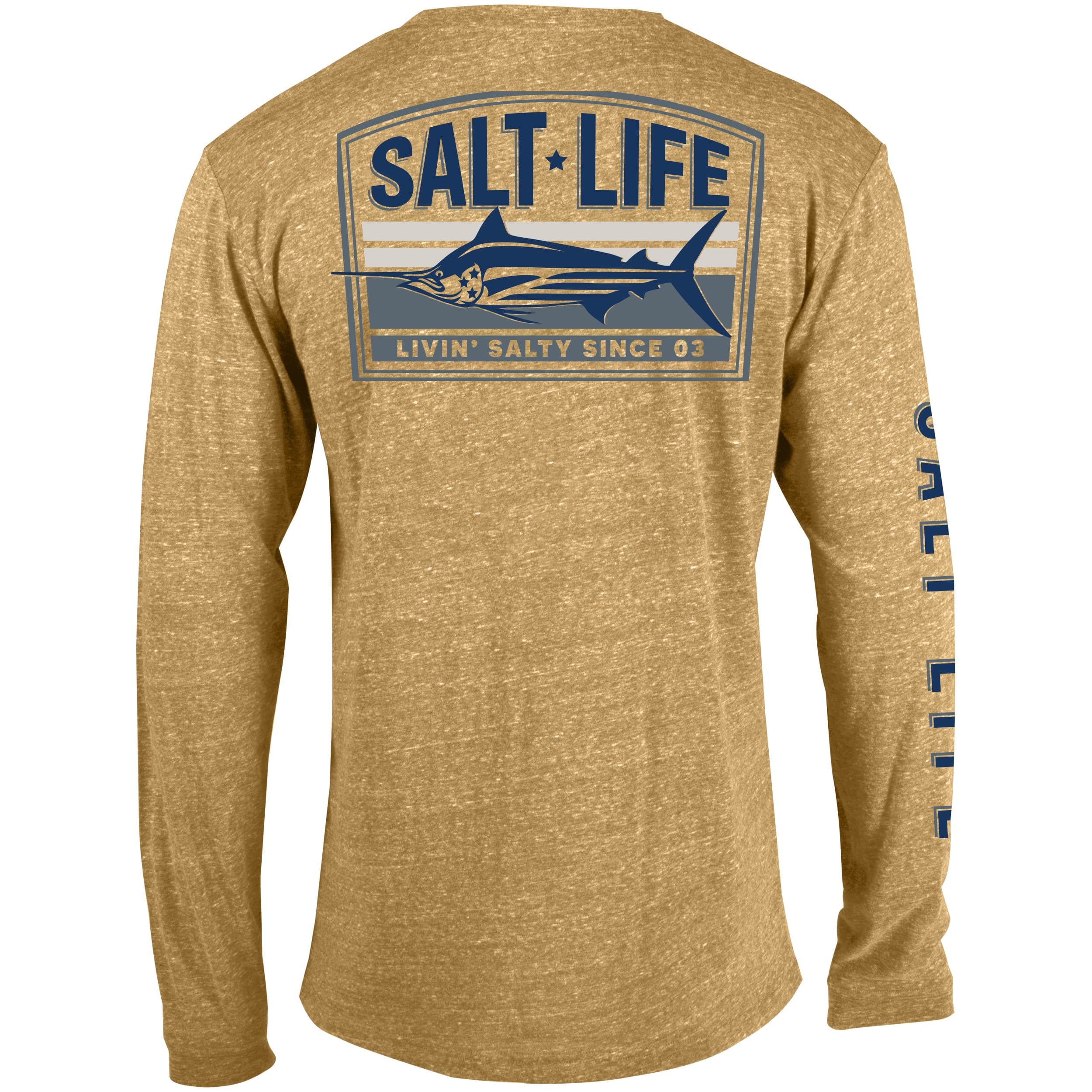 Salt Life Men's Marlin Intent Long Sleeve Tee - Fishing Shirt for Men, Lightweight and Breathable, Perfect for Summer Be