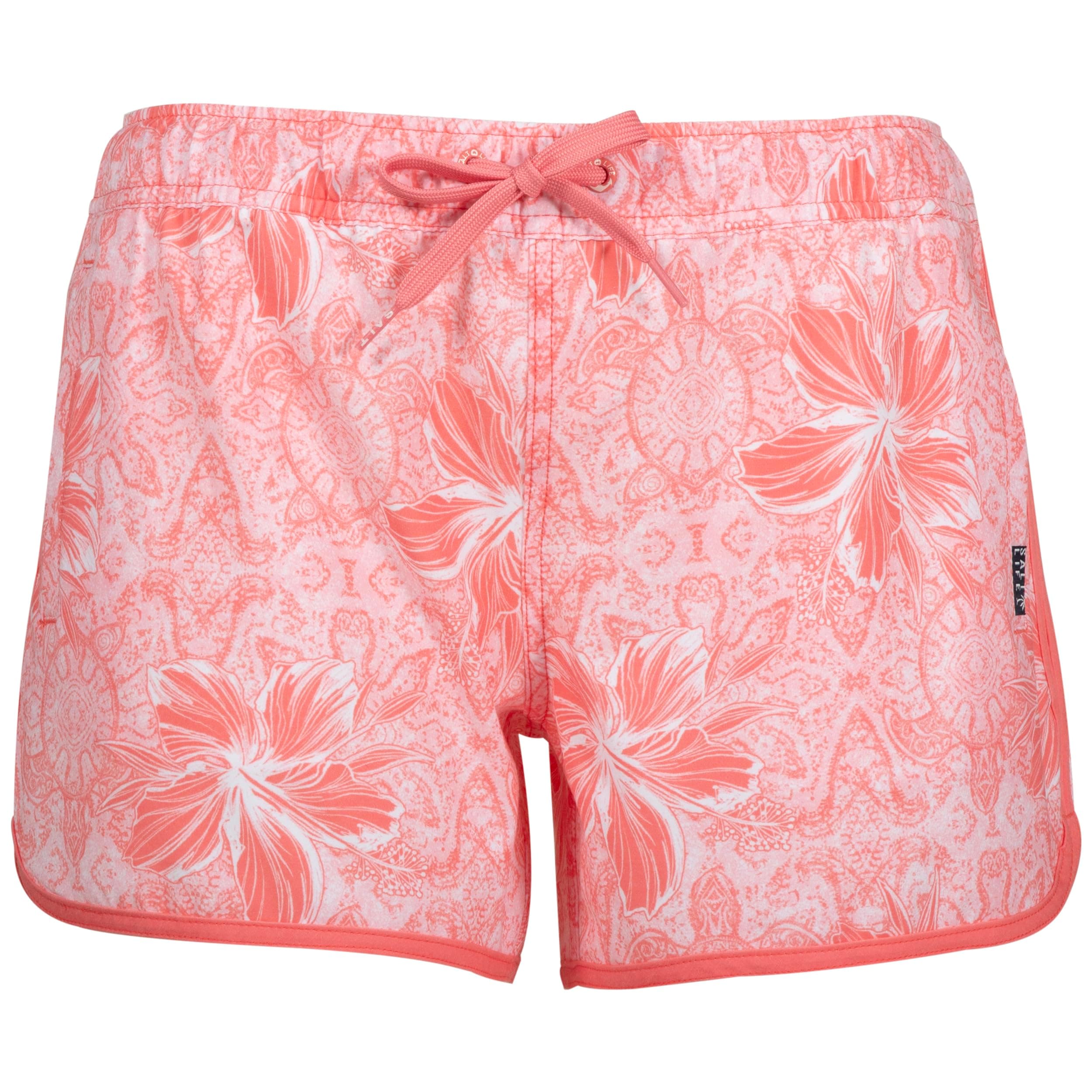 Salt Life Men's Turtle Pattern Shorts for Beach Summer الماضي