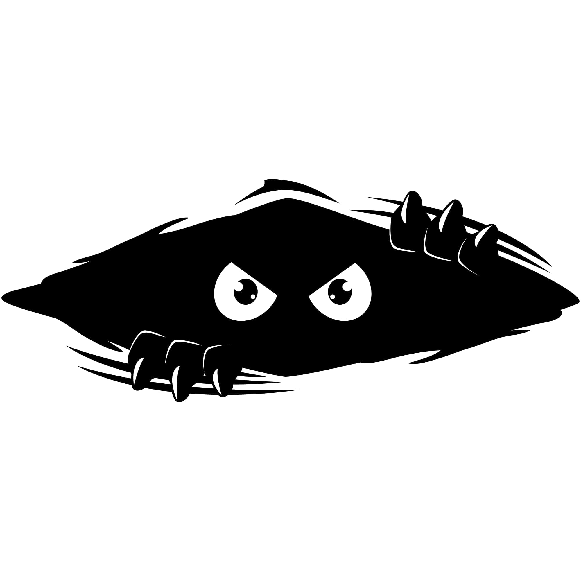 Peeking Monster Car Decal - Large Vinyl Bumper Sticker for Cars and Trucks - Made in USA - Dents & Scratches - Heavy Dut