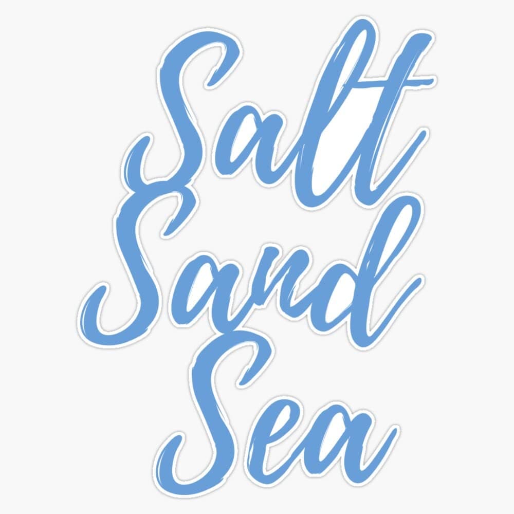 Salt Sand Sea Blue Ocean Bumper Sticker Vinyl Decal for Beach Lovers
| Blue Ocean Vinyl Decal Sticker for Beach Life an