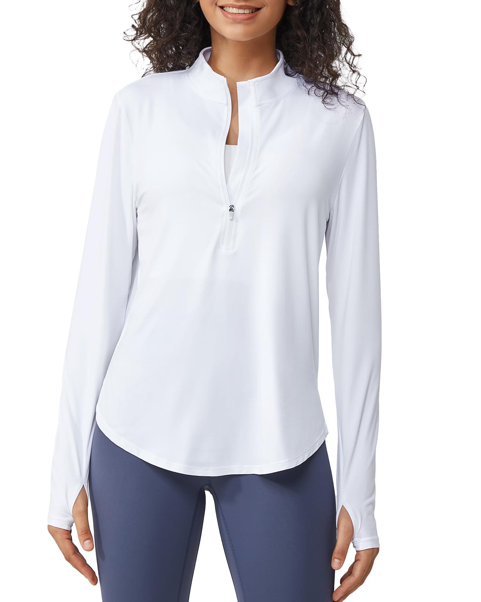 G4Free UPF 50+ Sun Protection Women's Long Sleeve Workout Tops for Lightweight Running
| G4Free Lightweight Quick Dry W