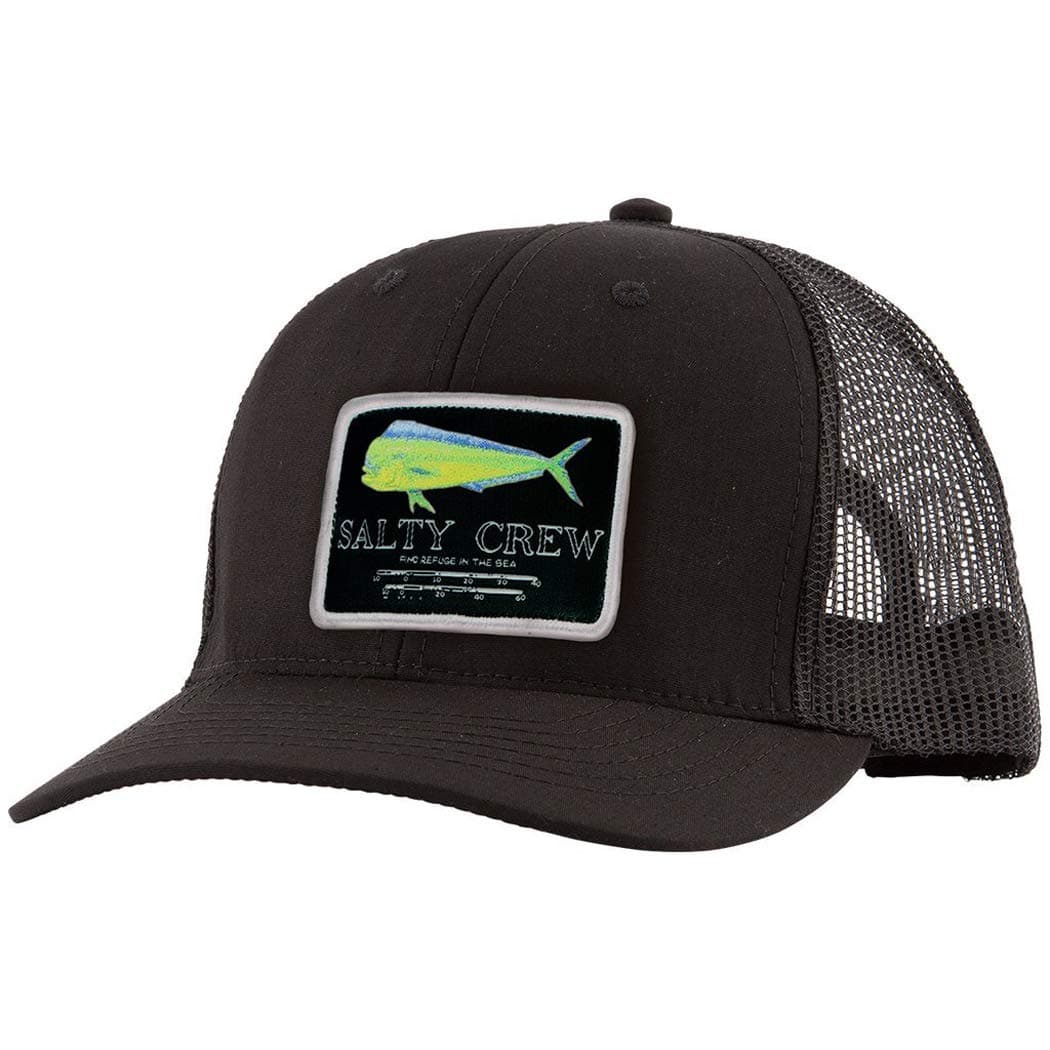 Salty Crew Men's Fish Logo Retro Trucker Hat - Premium Cotton for Men and Women - Adjustable Fit Baseball Hat - Unisex R