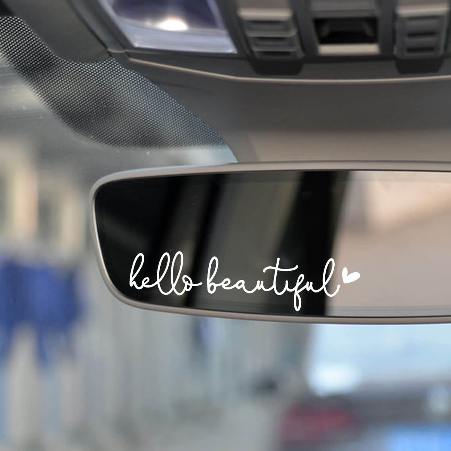 3x Hello Beautiful Rearview Mirror Decal, Self Affirmations Car Decal For Women
| 3x Hello Beautiful Rearview Mirror De
