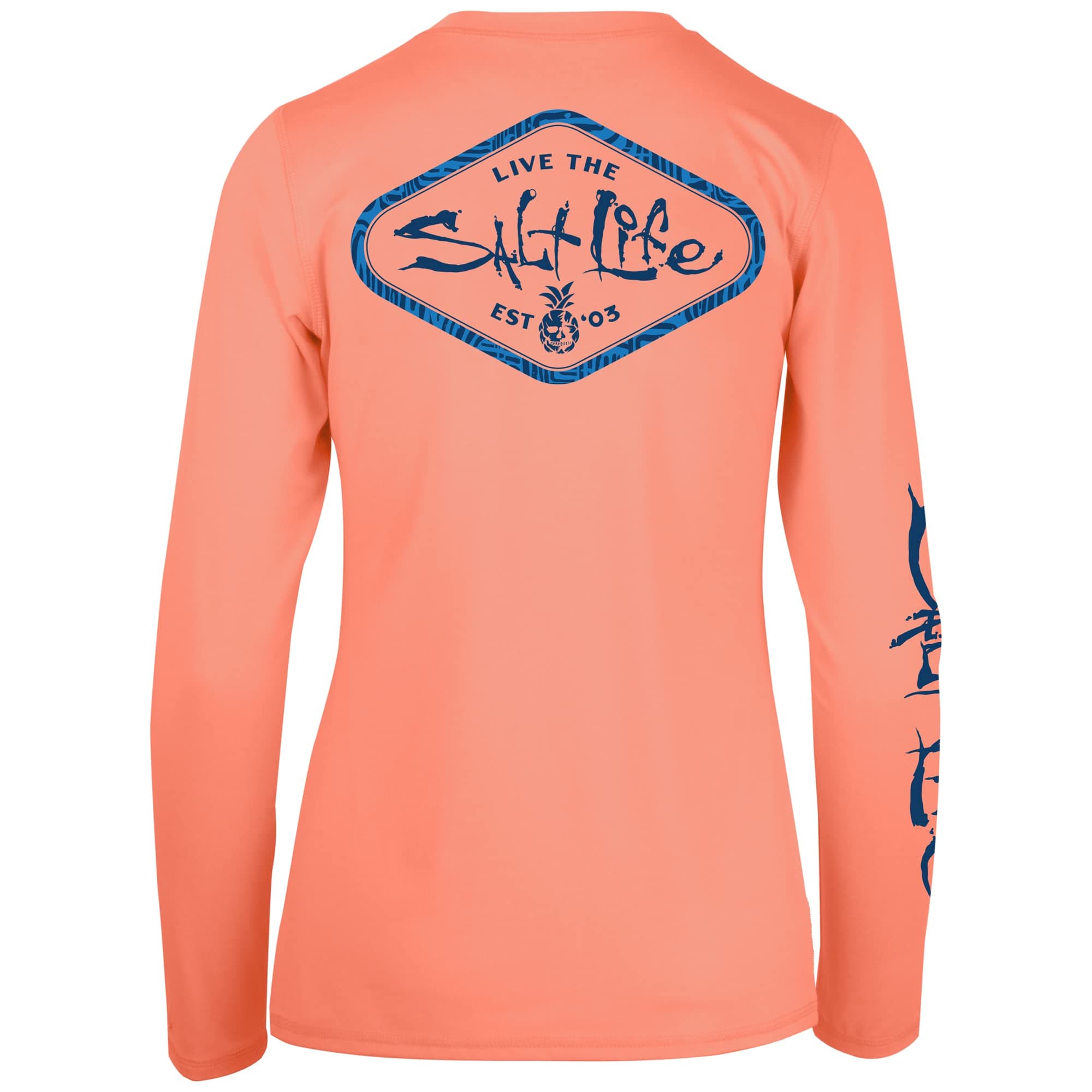 Salt Life Women's Simply Salty Long Sleeve Performance Shirt for Active Women on Beach Days and Beyond Comfort, Breathab