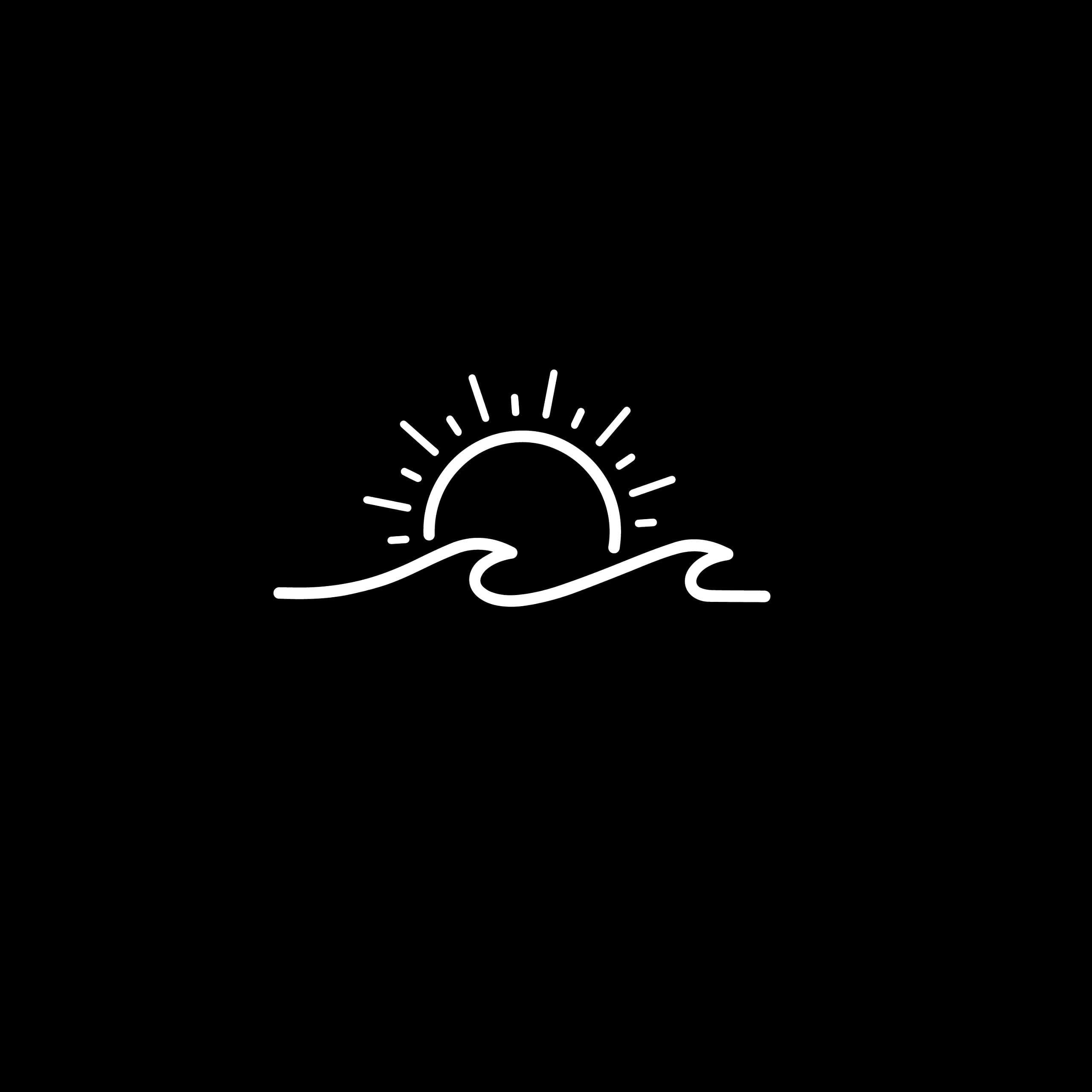KamiDesigns Sun & Wave Car Decal | White Beach Bumper Sticker for Cars | Van Walls Laptop Truck Window Bumpers Pack of 1