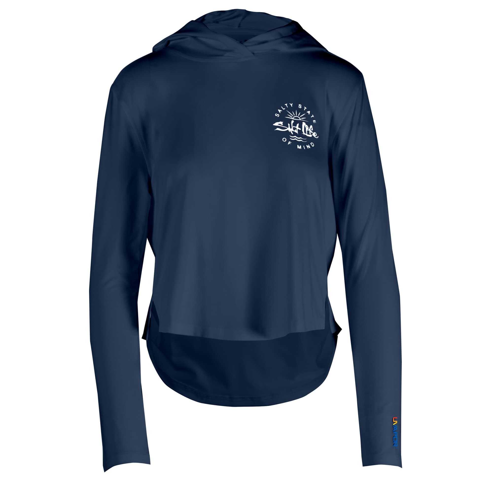 Salt Life Women's Seaglass Bay Ultra Lightweight Performance Cropped Hoodie for SummerOutdoor Adventure Lightweight, Bre