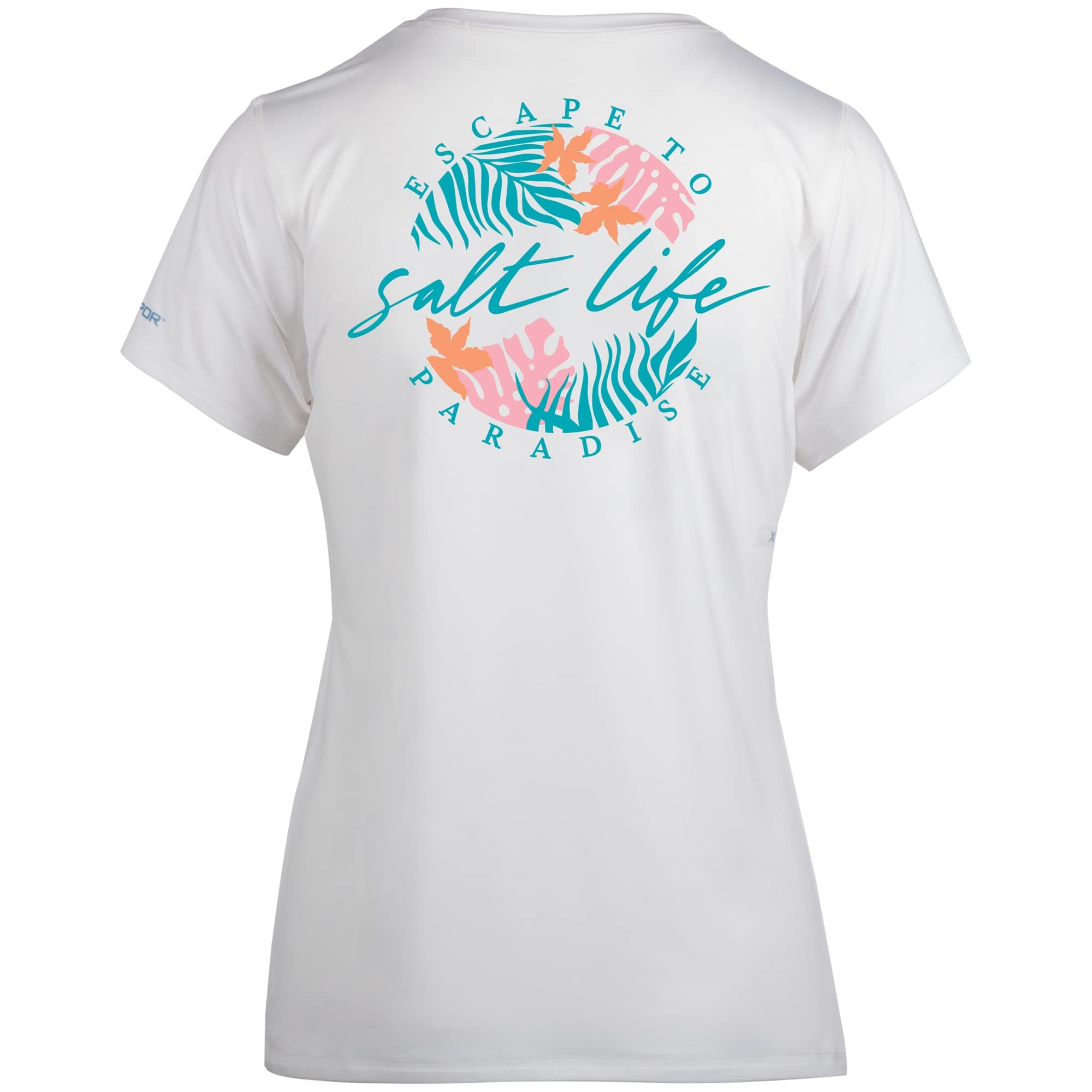 Salt Life Women's Oasis Short Sleeve Performance Shirt for Summer Outdoor Activities Quick Dry Breathable Lightweight