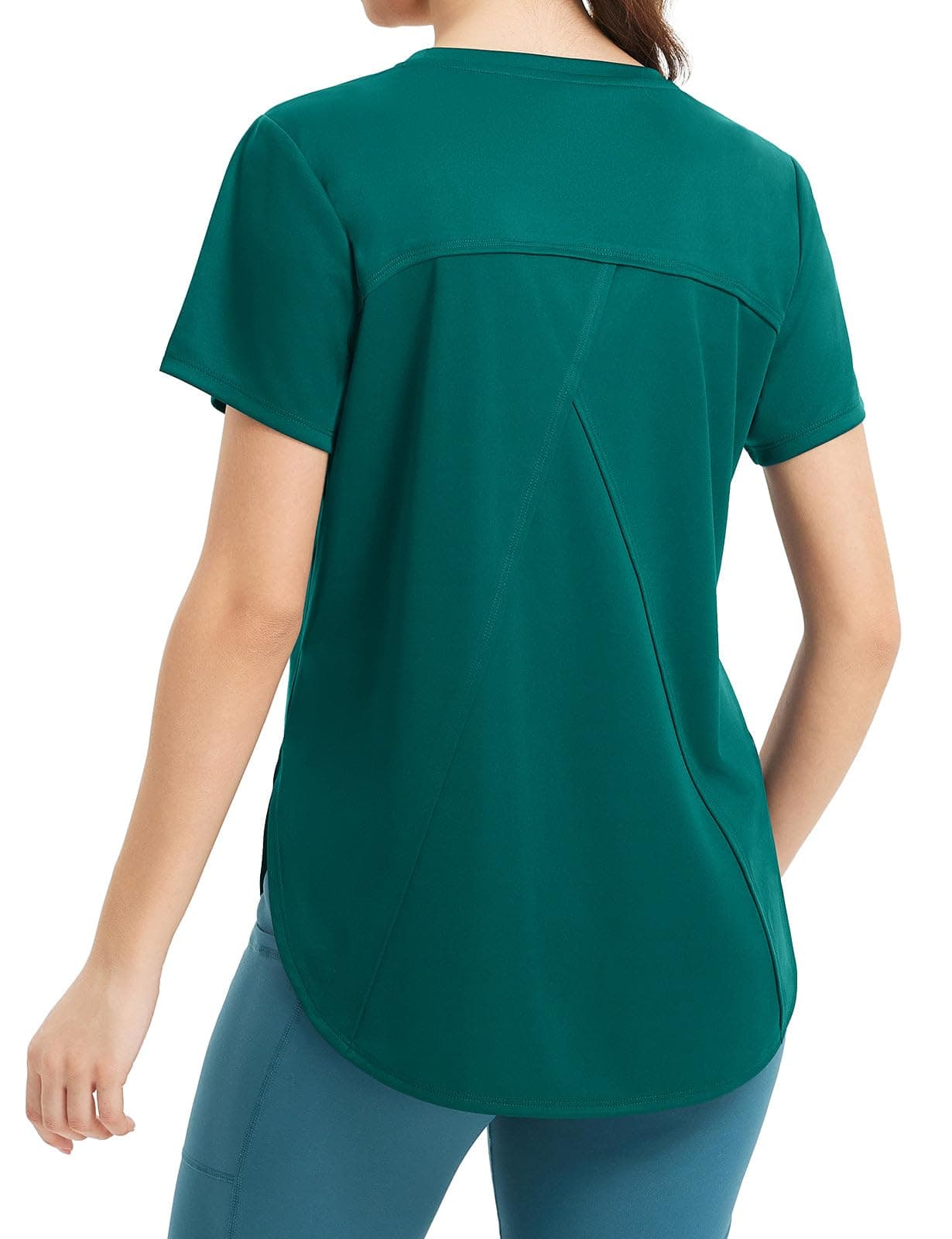 Quick Dry Baleaf Women's Short Sleeve Workout Tops
| Loose Fit Baleaf Women's UPF 50+ Running Shirts
| Baleaf Women's Q