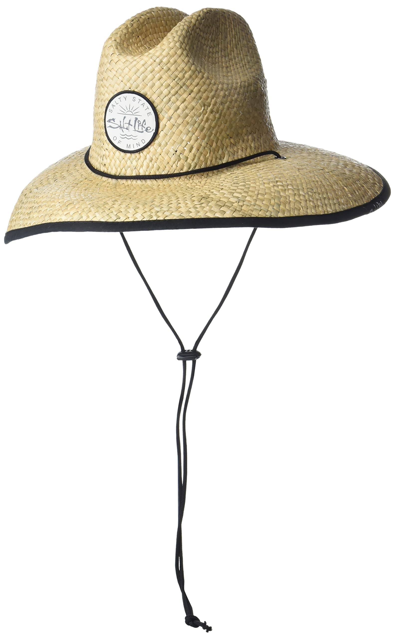 Salt Life Blue Hawaiian Straw Hat - Summer Sun Protection, Men, Beach Days, Wide Brim for Men OSFM