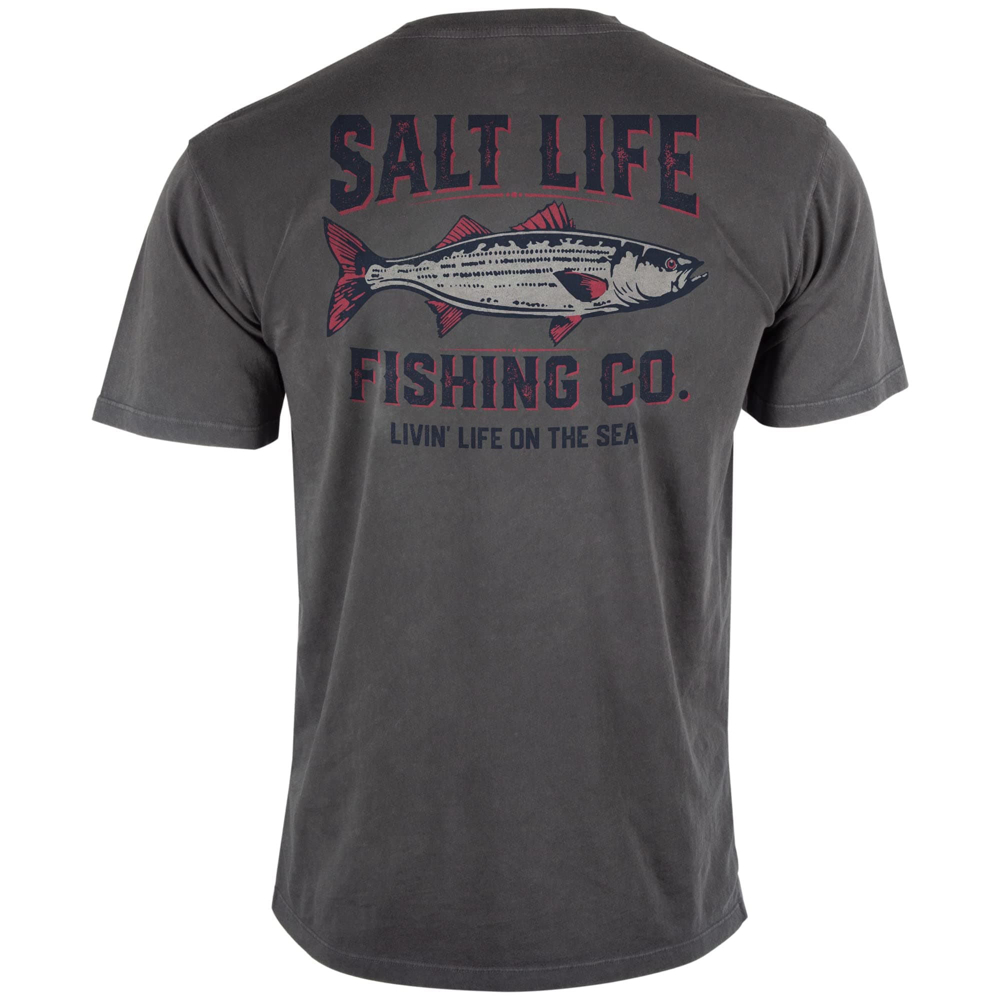 Salt Life Men's Life on The Sea Short Sleeve Salt Washed Pocket Tee Shirt - Versatile Fashion for Beach Lovers - Perfect