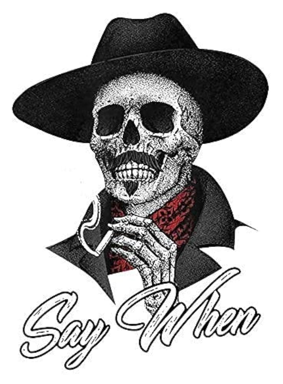 Say When Doc Holiday Sticker Decal Skeleton Skull Tombstone Quote Western 4-Inches Premium Quality Vinyl Sticker PDS2146