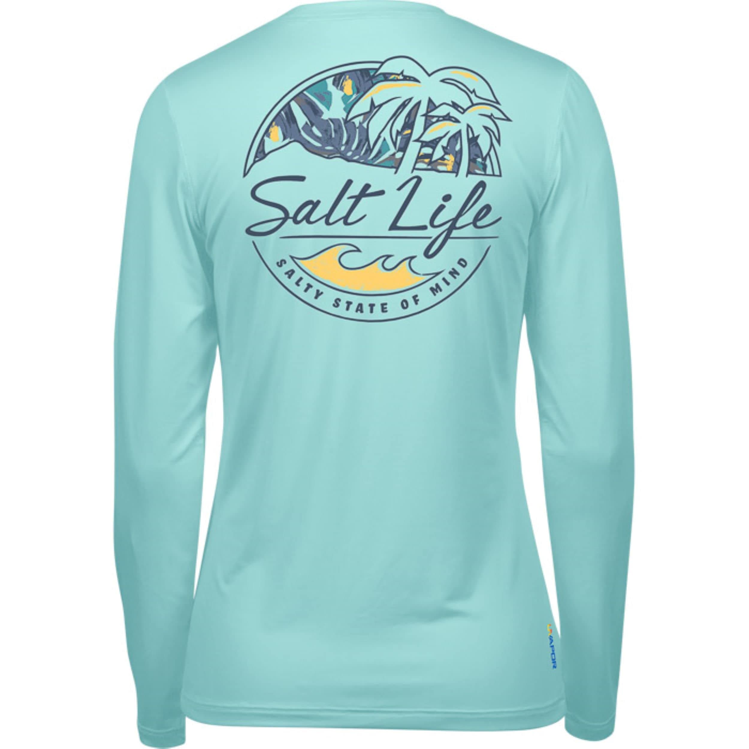 Salt Life Women's Stylish Palms Long Sleeve Stretch Fit Shirt for Summer Beach Trips
| Salt Life Women's Comfortable Pa