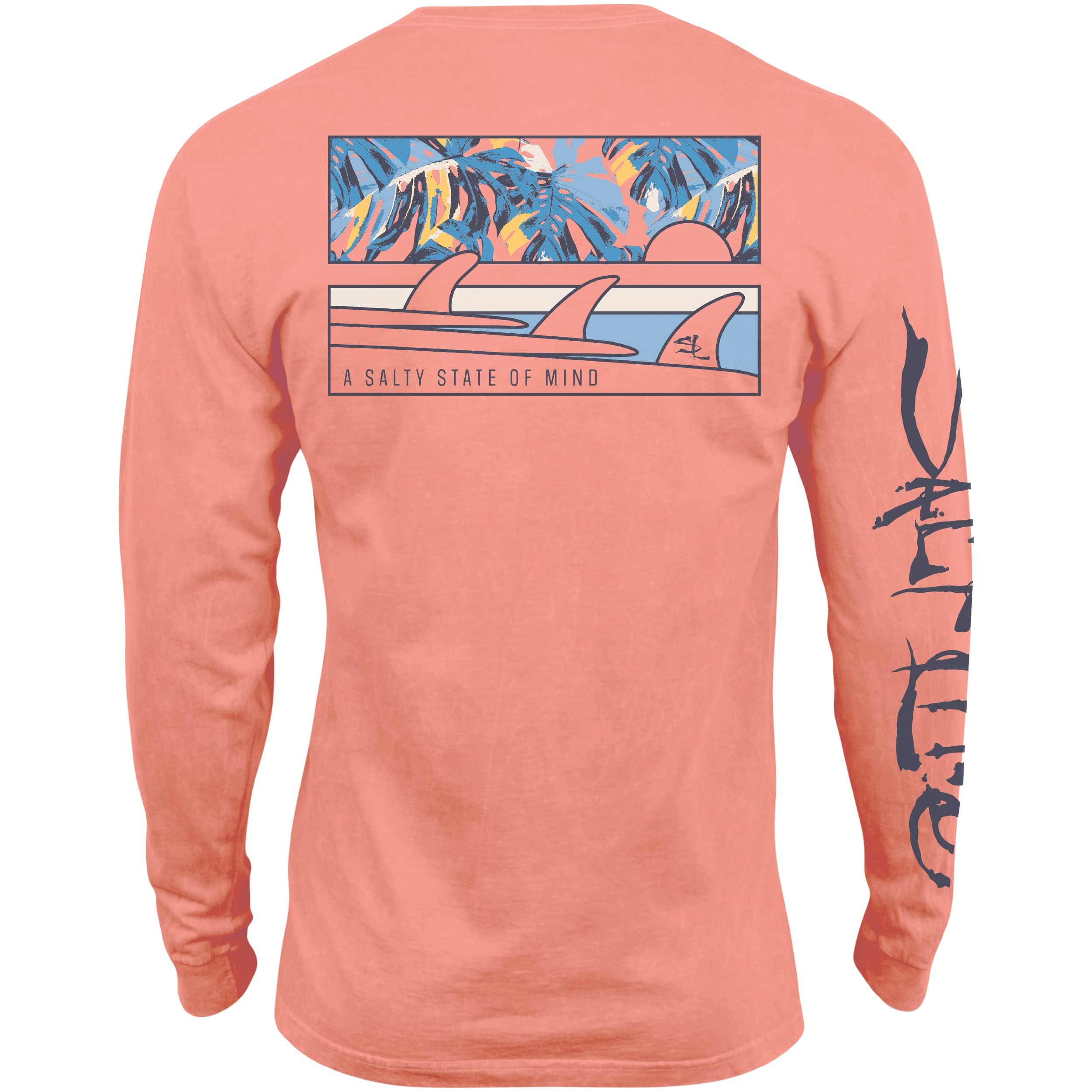 Salt Life Men's Stacked Up Long Sleeve Classic Fit Pocket Shirt for Casual Wear with Versatile Style and Comfort in Cott