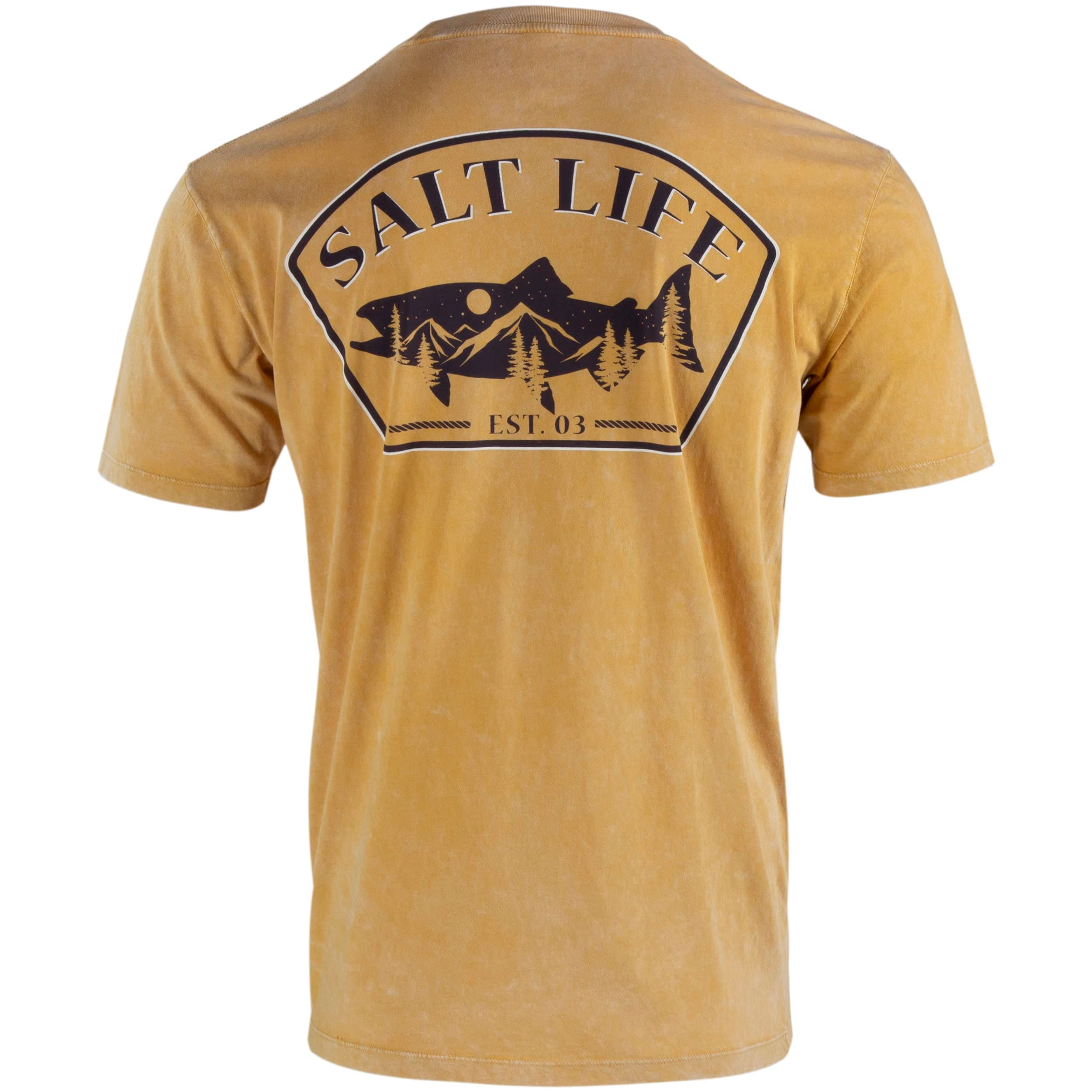 Salt Life Men's King Salmon Short Sleeve Classic Fit Shirt for Outdoor Adventures with Comfort and Style, 100% Cotton, M