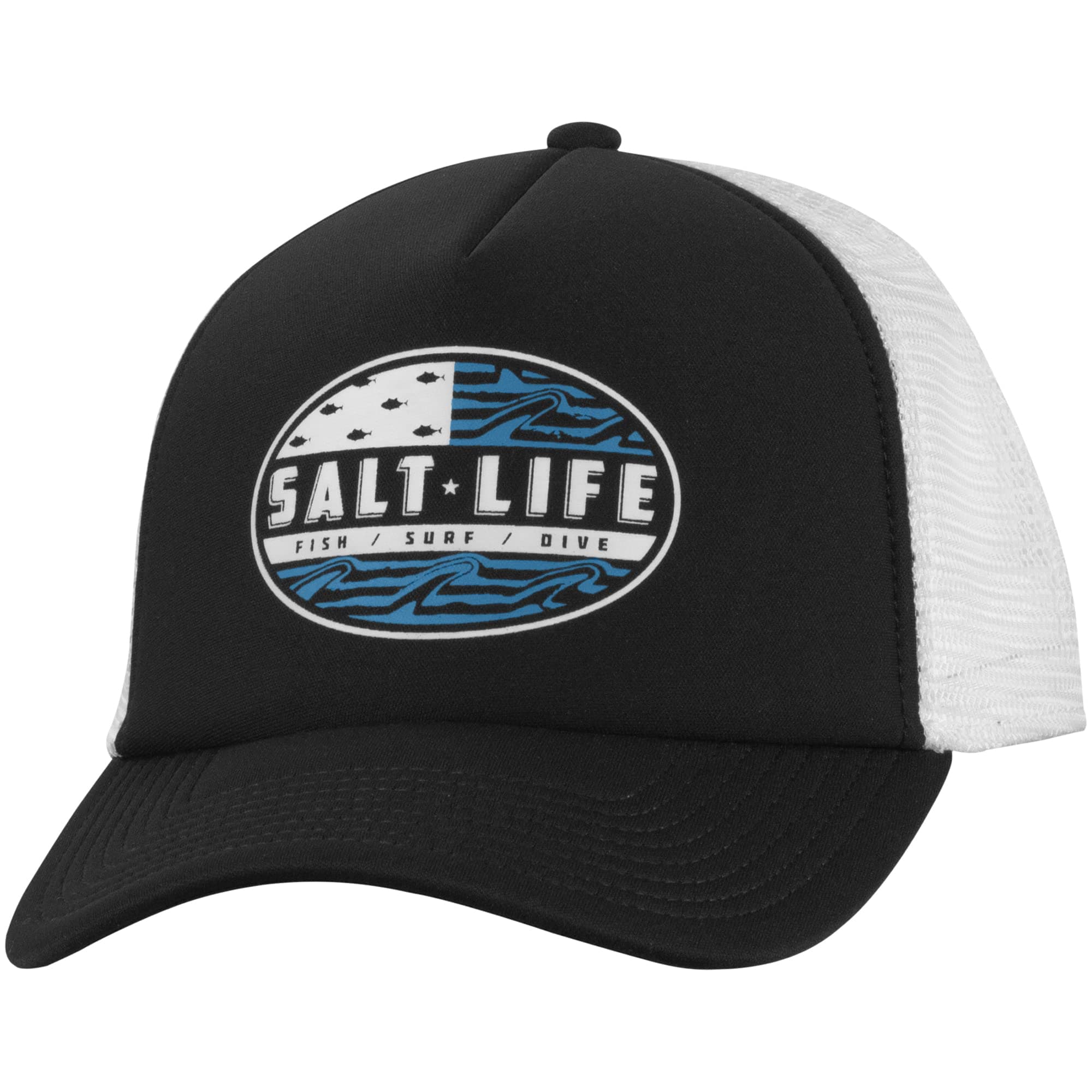 Salt Life Men's Stylish Trucker Hat for Summer Outdoor Activities Breathable Ventilated Wide Brim Protectionerde بما في