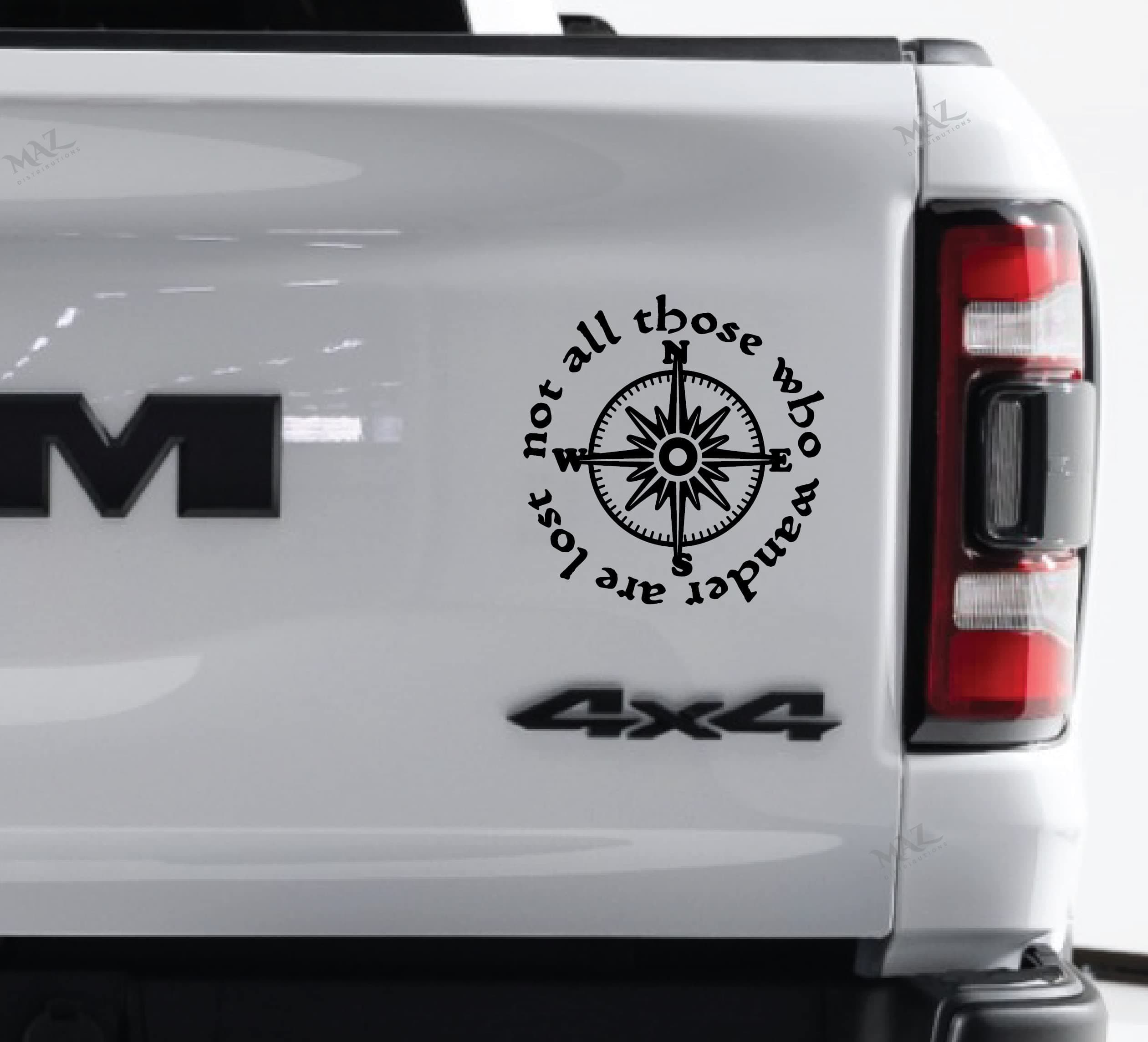 MAZ Distributions Not All Who Wander are Lost Sticker - Waterproof Vinyl Decal for Window and Bottle - Perfect for Outdo