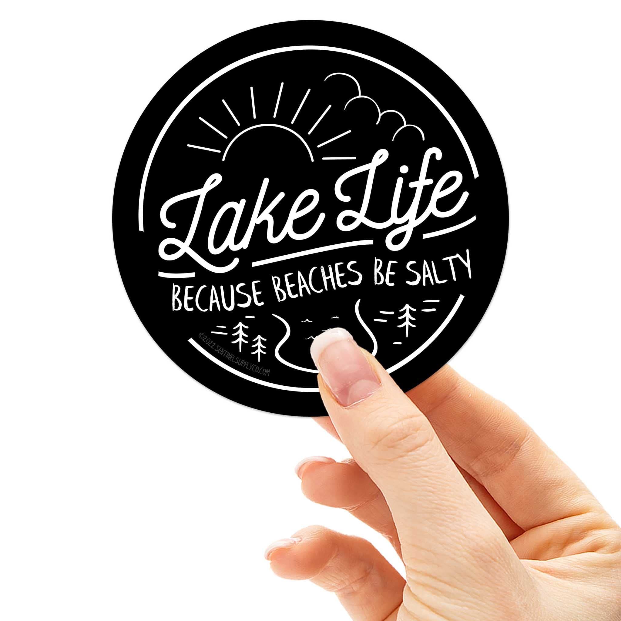 Funny Lake Decal for Hydroflask - Cute Nature Sticker for Cars - Beach Lovers Gift