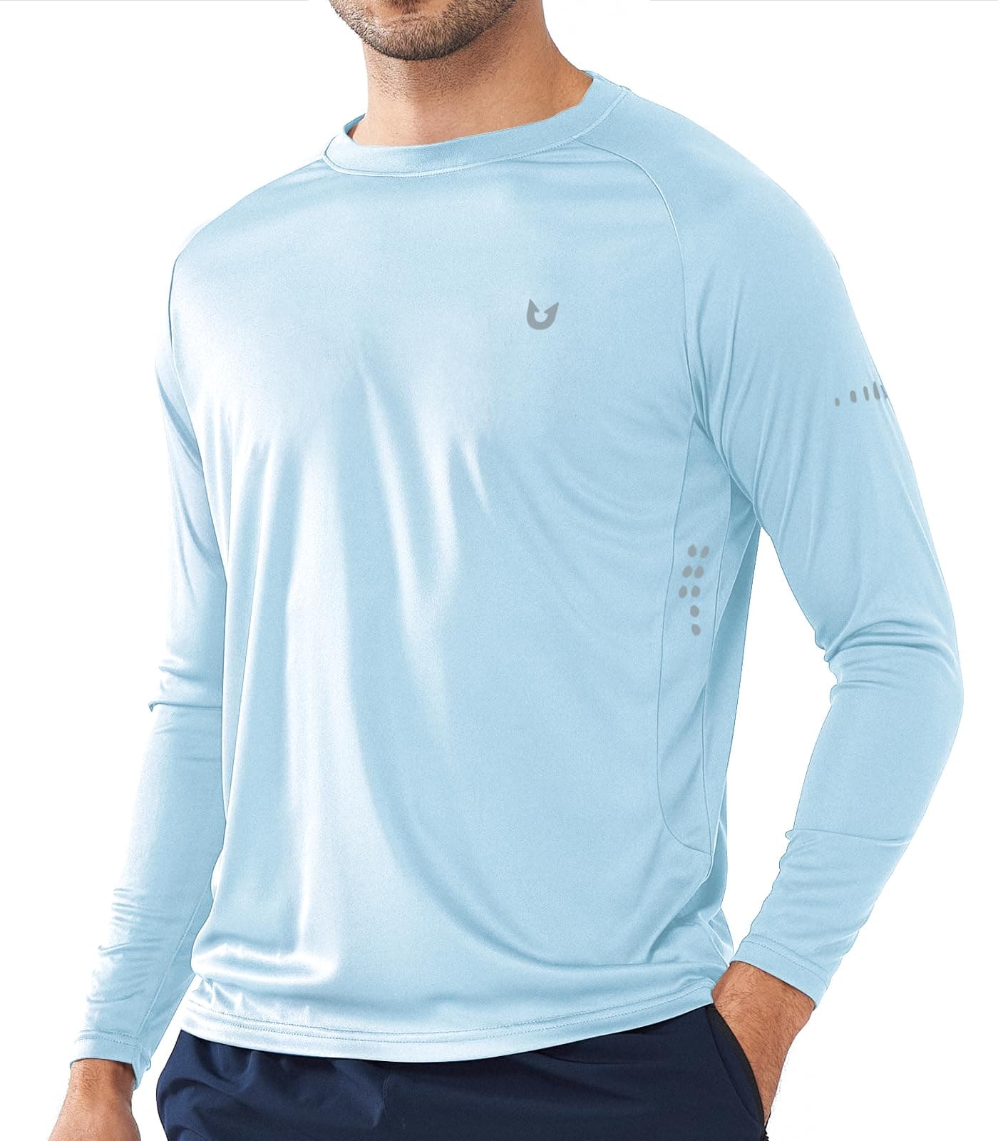NORTHYARD Men's Sun Protection UPF 50+ Long Sleeve Swim Rash Guard Shirt for Workout Running UV Protection Fish Hiking