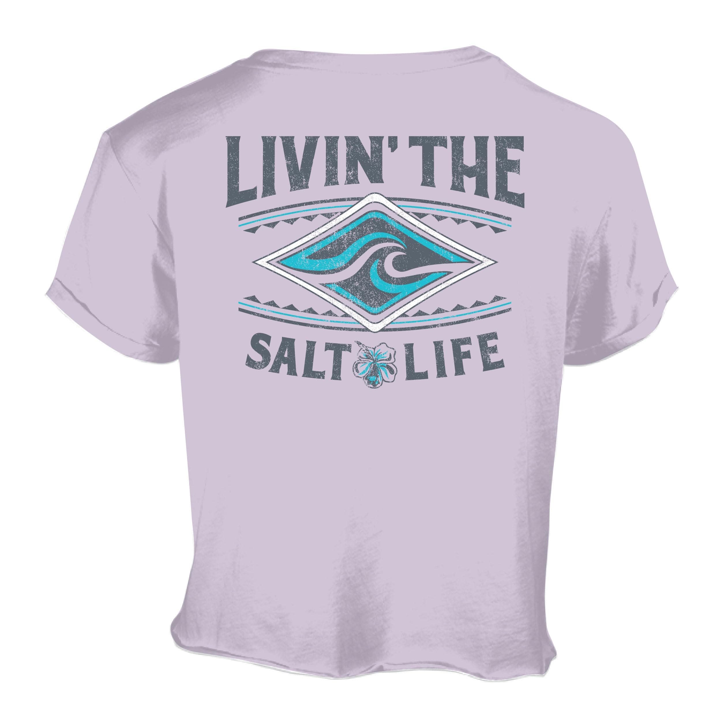 Salt Life Women's Ride The Tide Short Sleeve Cropped Tee For Summer Beach Vacation Style Fits