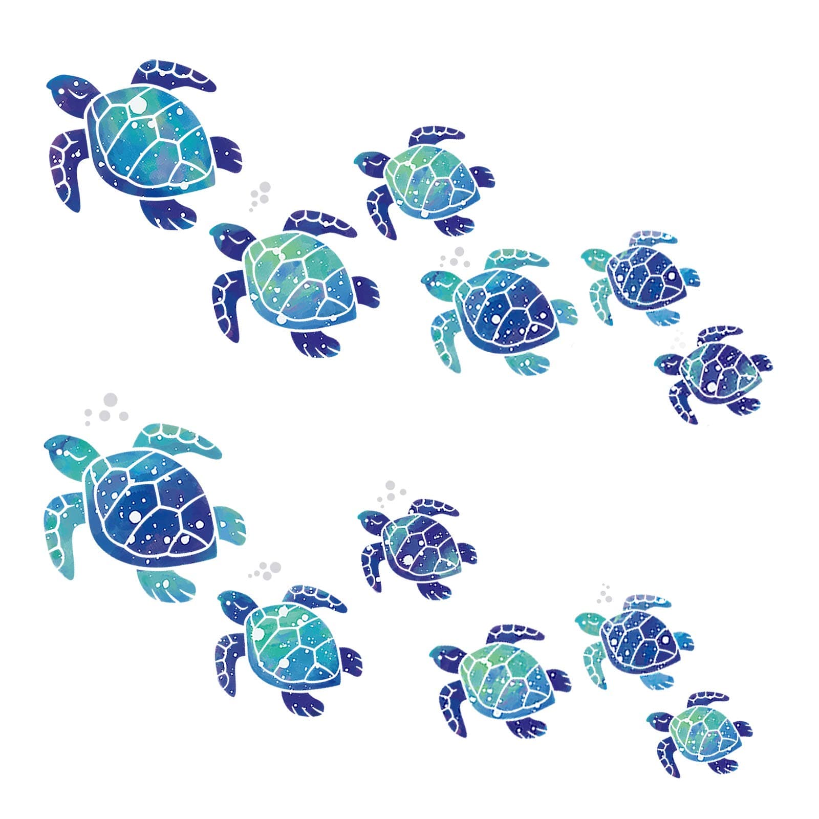 Sea Turtle Wall Decals for Home Office Decoration (Blue)
Sea Turtle Vinyl Stickers for Nursery Room Decoration (Blue)