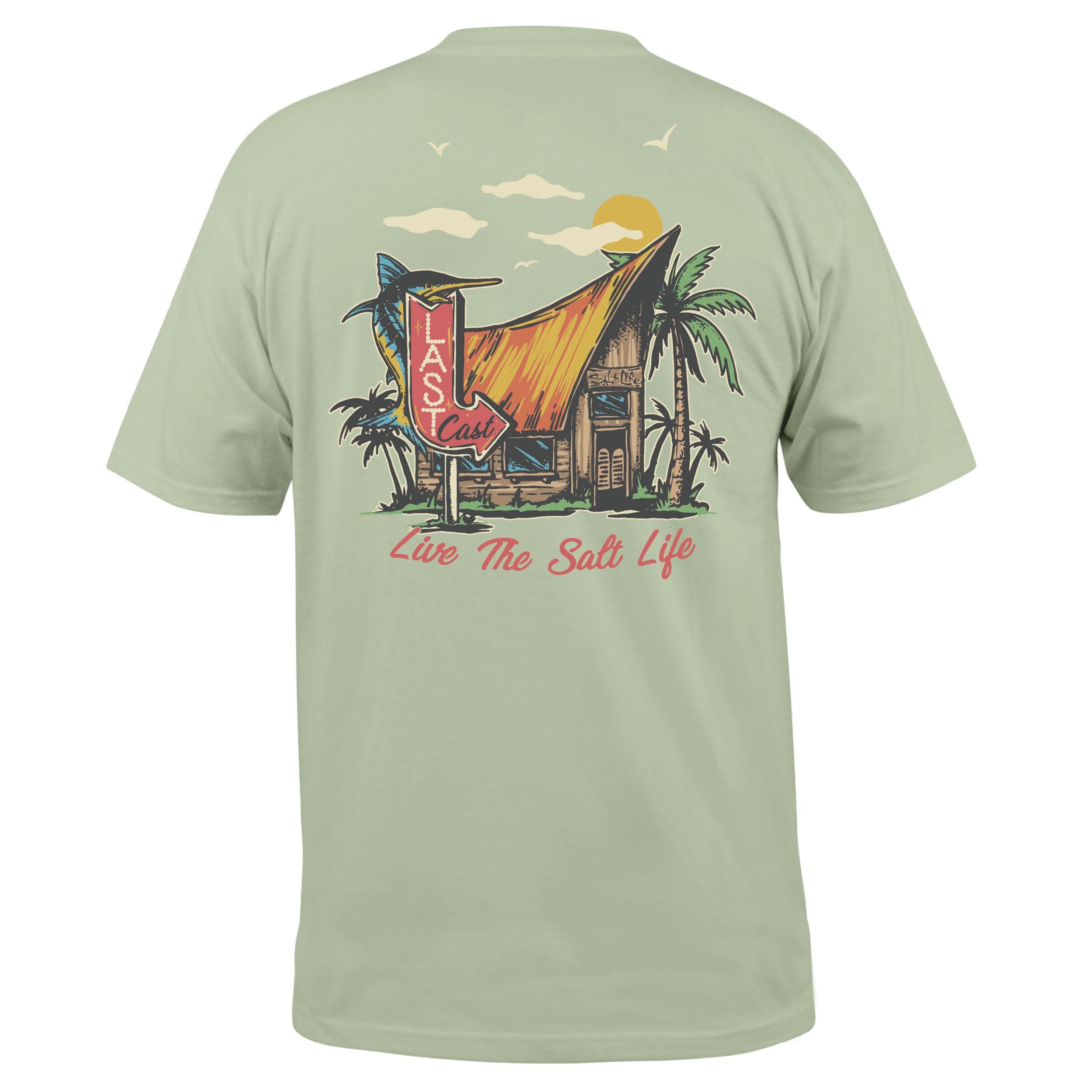 Salt Life Men's Last Call Short Sleeve Tee + Comfortable + Outdoor + Casual Style + 100% Cotton + Unisex Size Chart + Ho