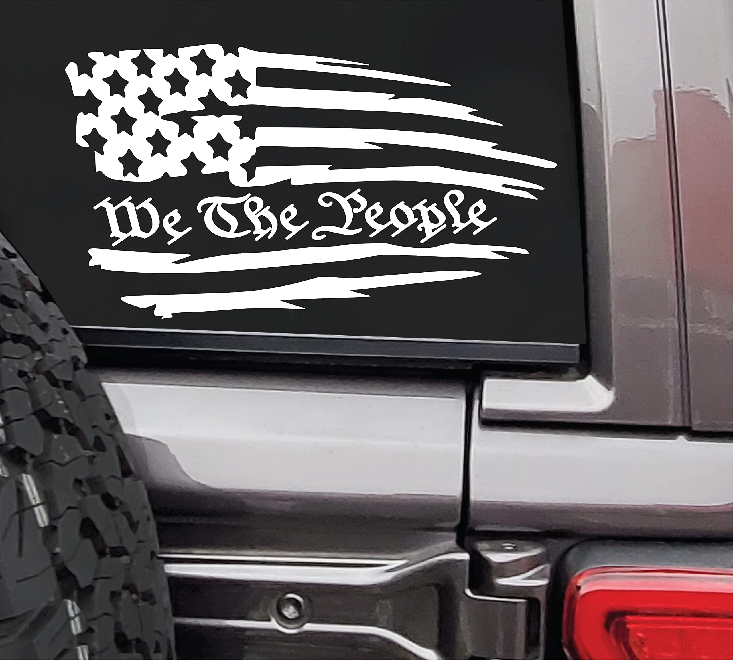MAZ Distributions We The People Sticker – Waterproof Vinyl Decal for Laptop and Waterbottle – Suitable for Indoor and Ou