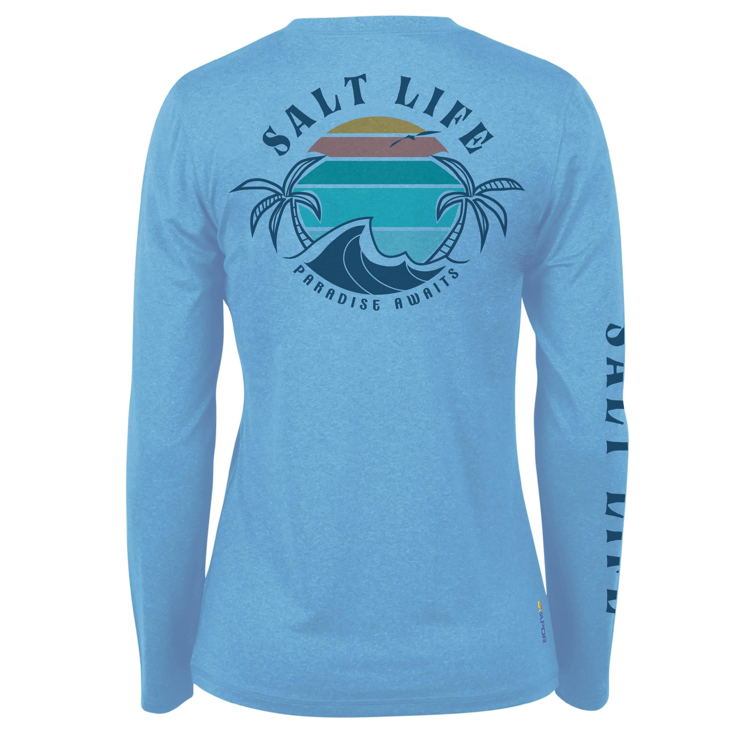 Salt Life Women's Paradise Bound Long Sleeve Performance Tee + Sun Protection + Versatile Style + Breathable Fabric + Mo