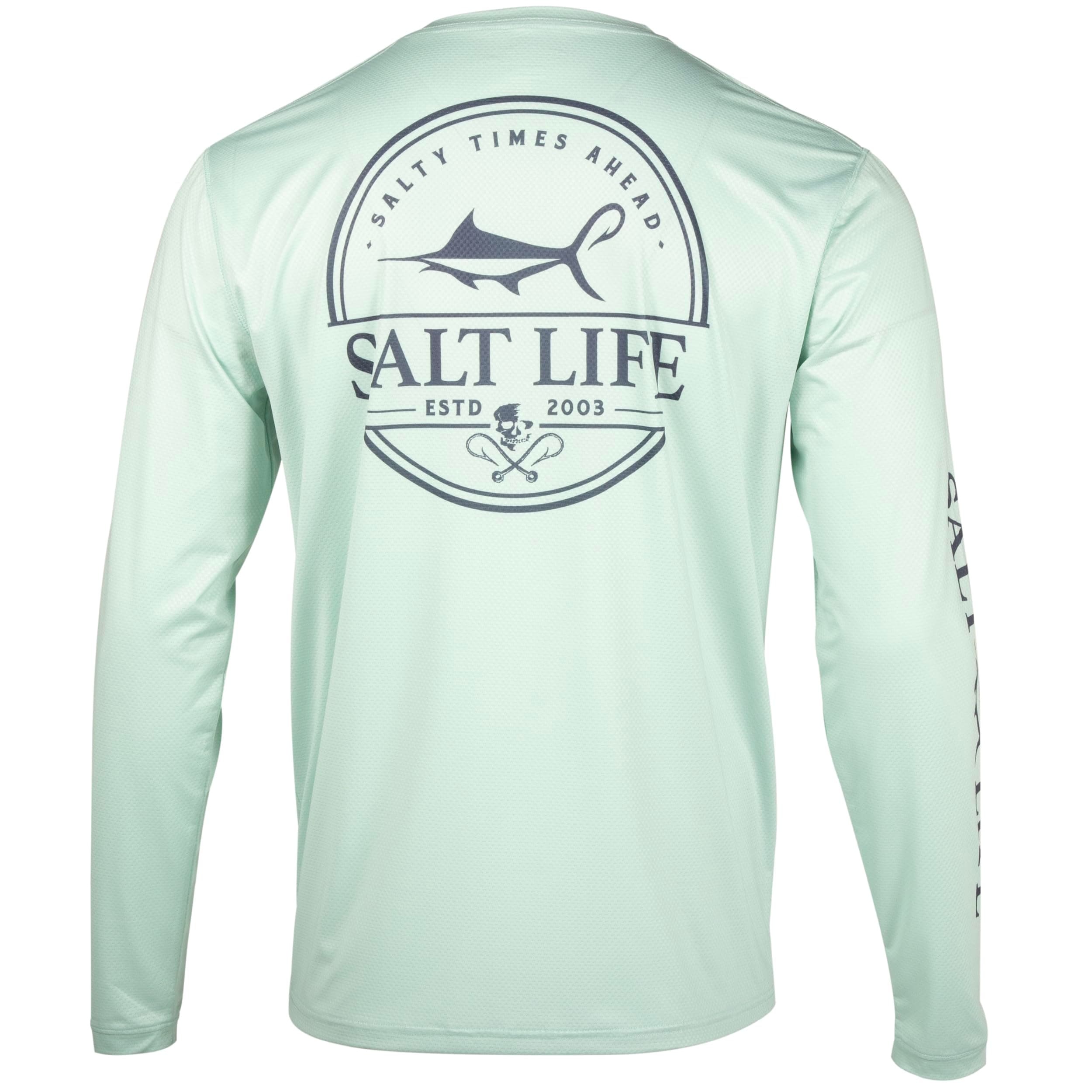 Salt Life Men's Dragnet Long Sleeve Performance Tee - Moisture Wicking Technology, Casual Wear, Outdoor Activities - Uni
