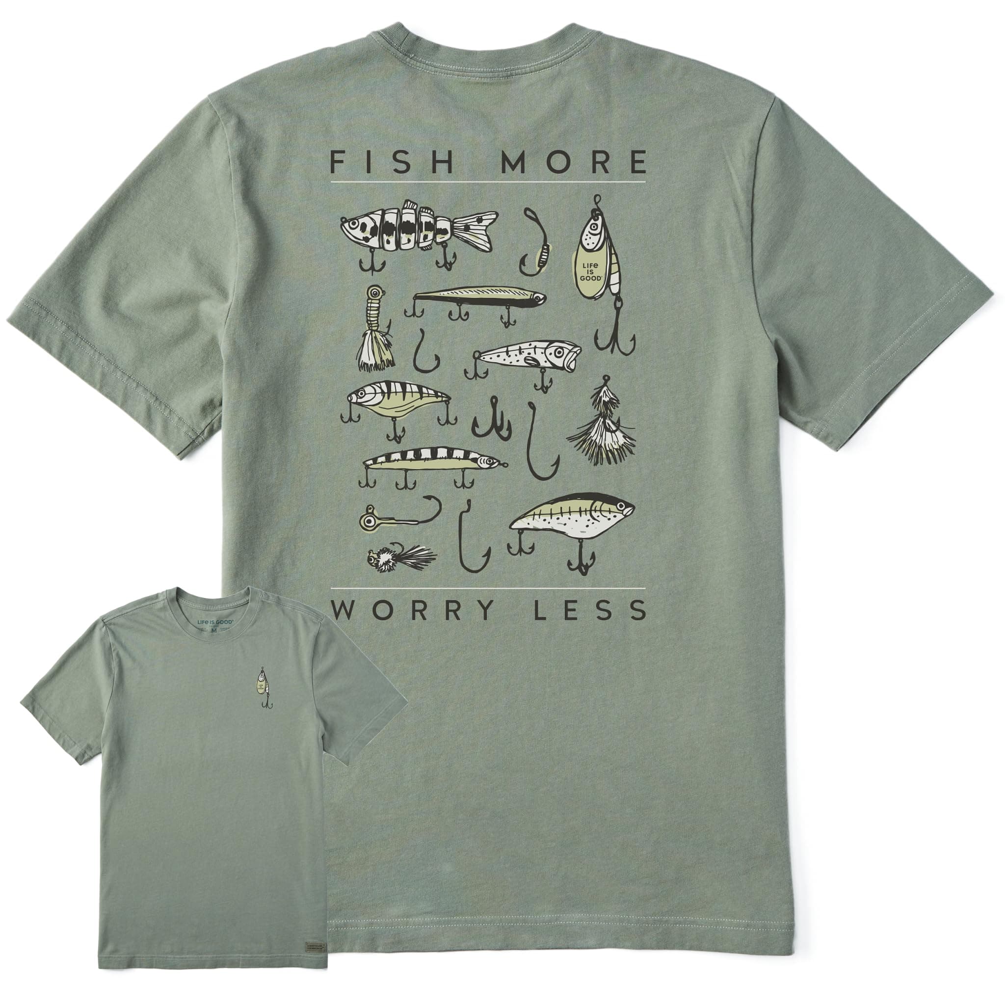 Life is Good Men's Golf Clubs Short Sleeve Tee
