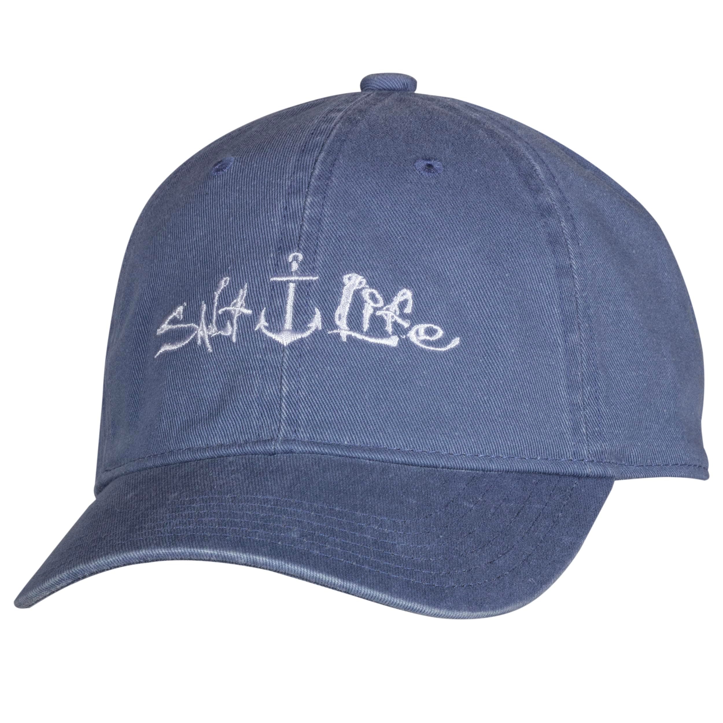Salt Life Kids Signature Anchor Youth Hat - Kids Summer Wide Brim Hat for Girls and Boys, Outdoor Sun Protection, One Si