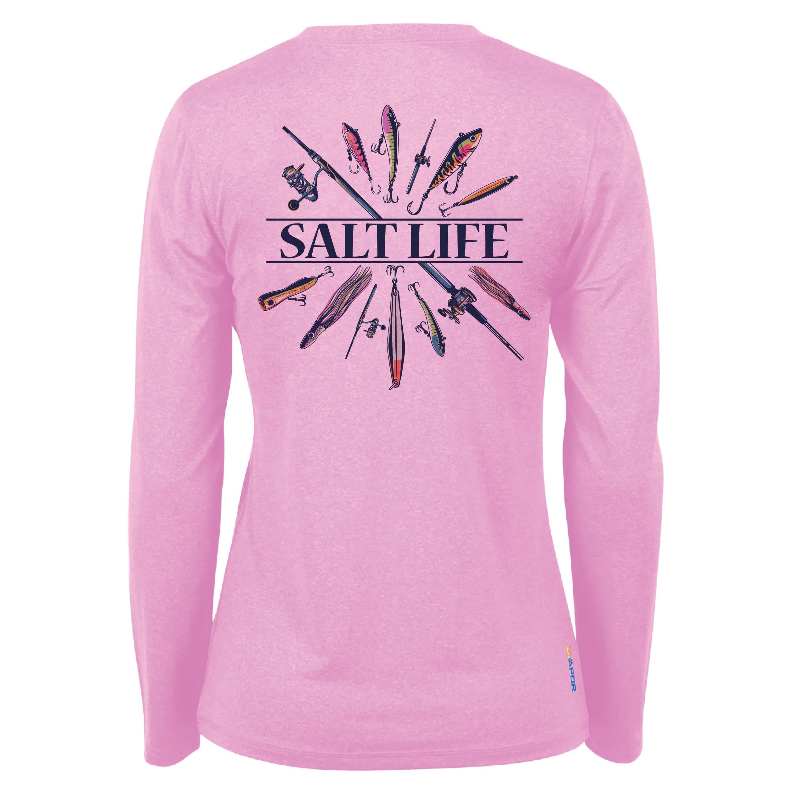 Salt Life Women's Lure Me in Long Sleeve Performance Tee for Active Women in Summer Fitness Workouts & Outdoor Adventure