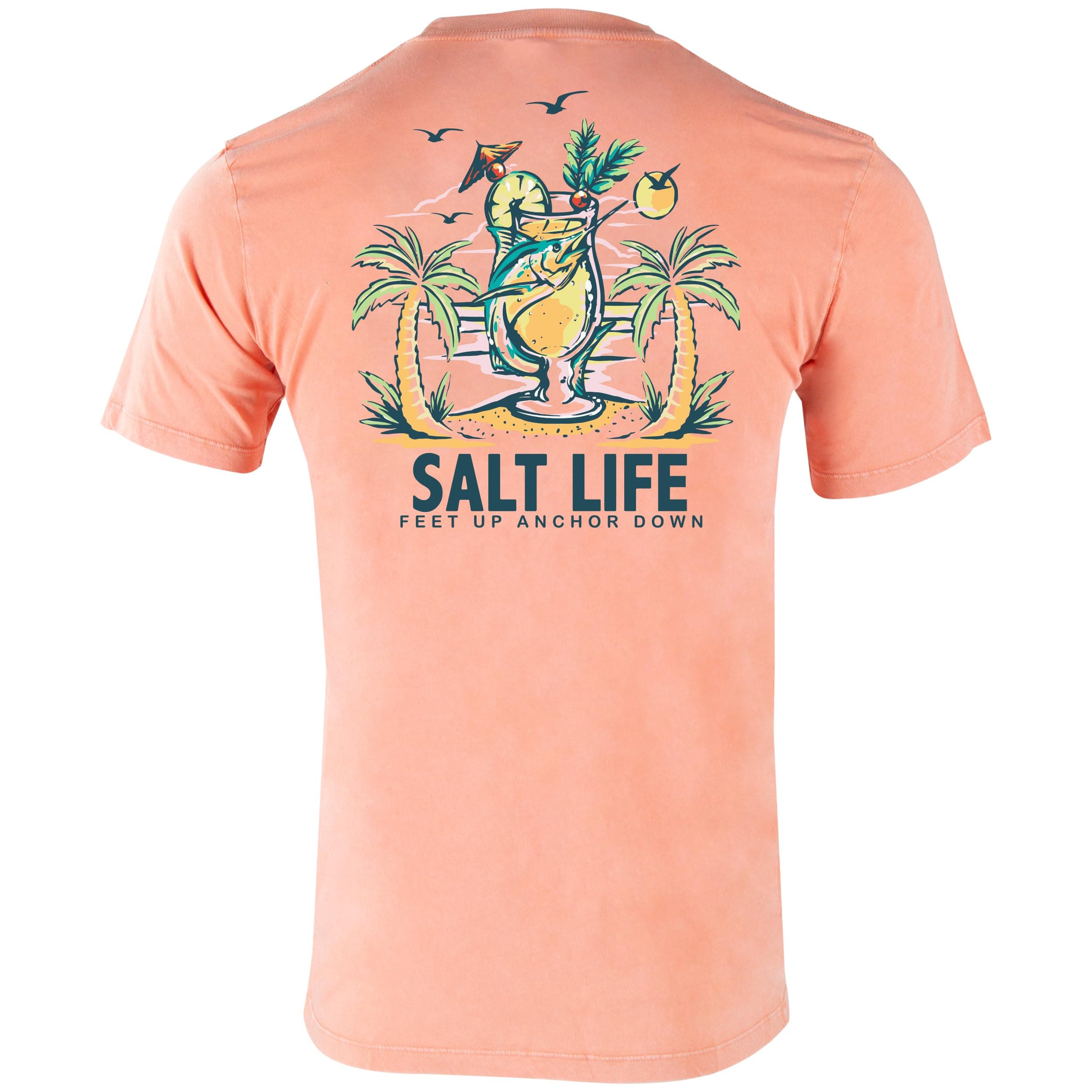 Salt Life Men's Drink Up Short Sleeve Tee - Unisex, Casual Style, Summer Wear, Moisture Wicking, Sizes S-3X, Hot Trend T
