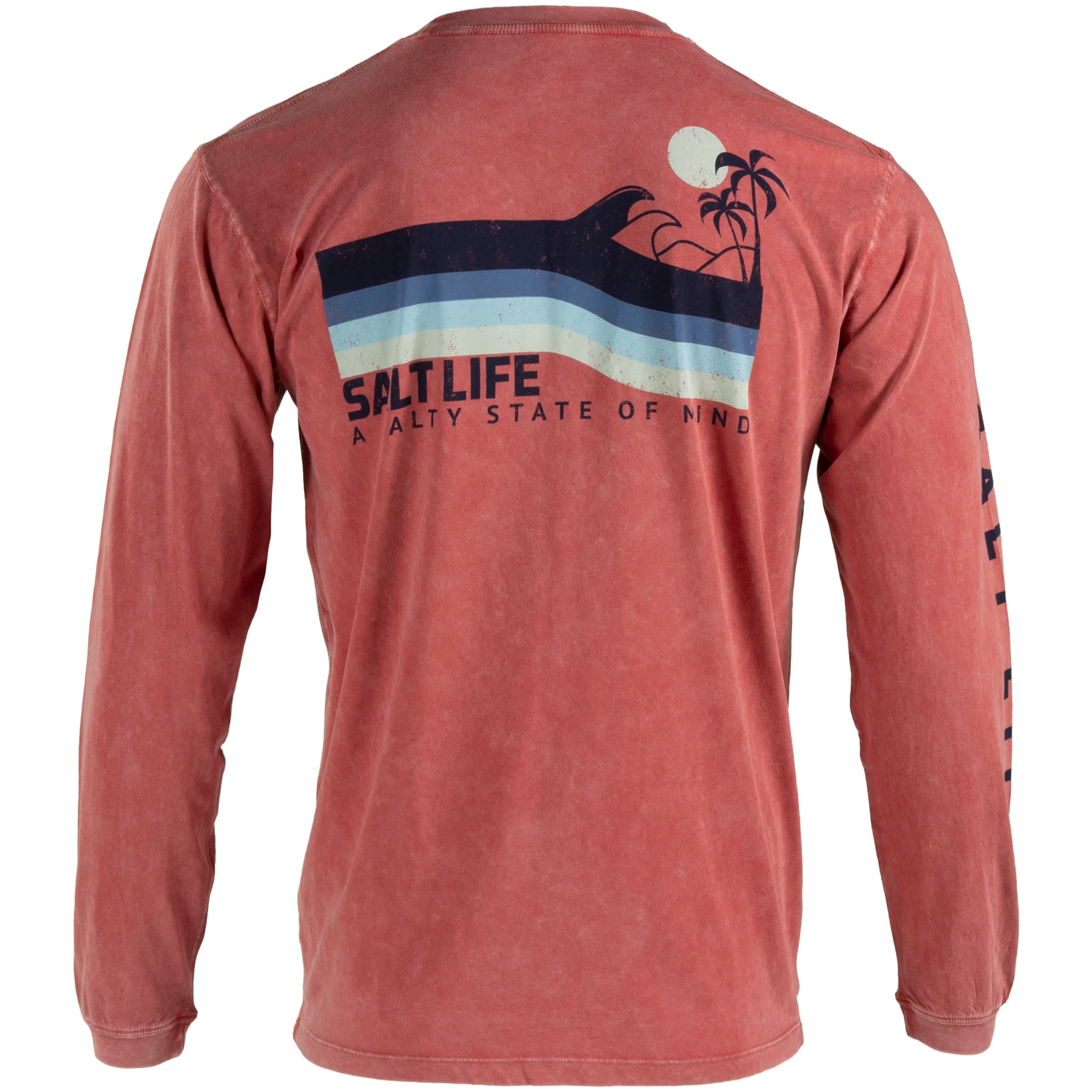 Salt Life Men's Salty Swell Long Sleeve Classic Fit Shirt for Beach Wear with Soft Fabric and Stylish Design, Available