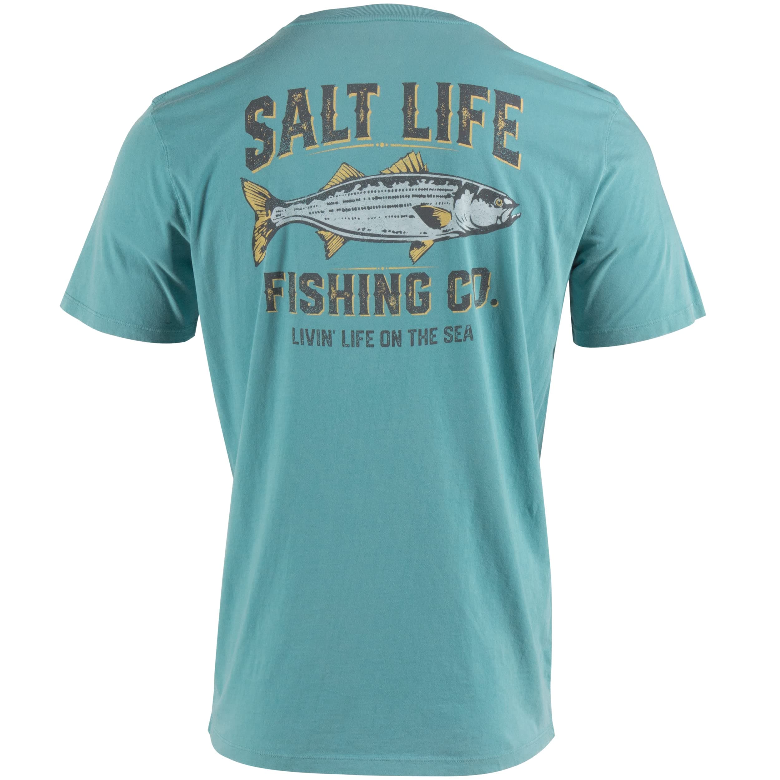 Salt Life Men's Life on The Sea Short Sleeve Salt Washed Pocket Tee Shirt for Beach Lovers
| Salt Life Men's Life on Th