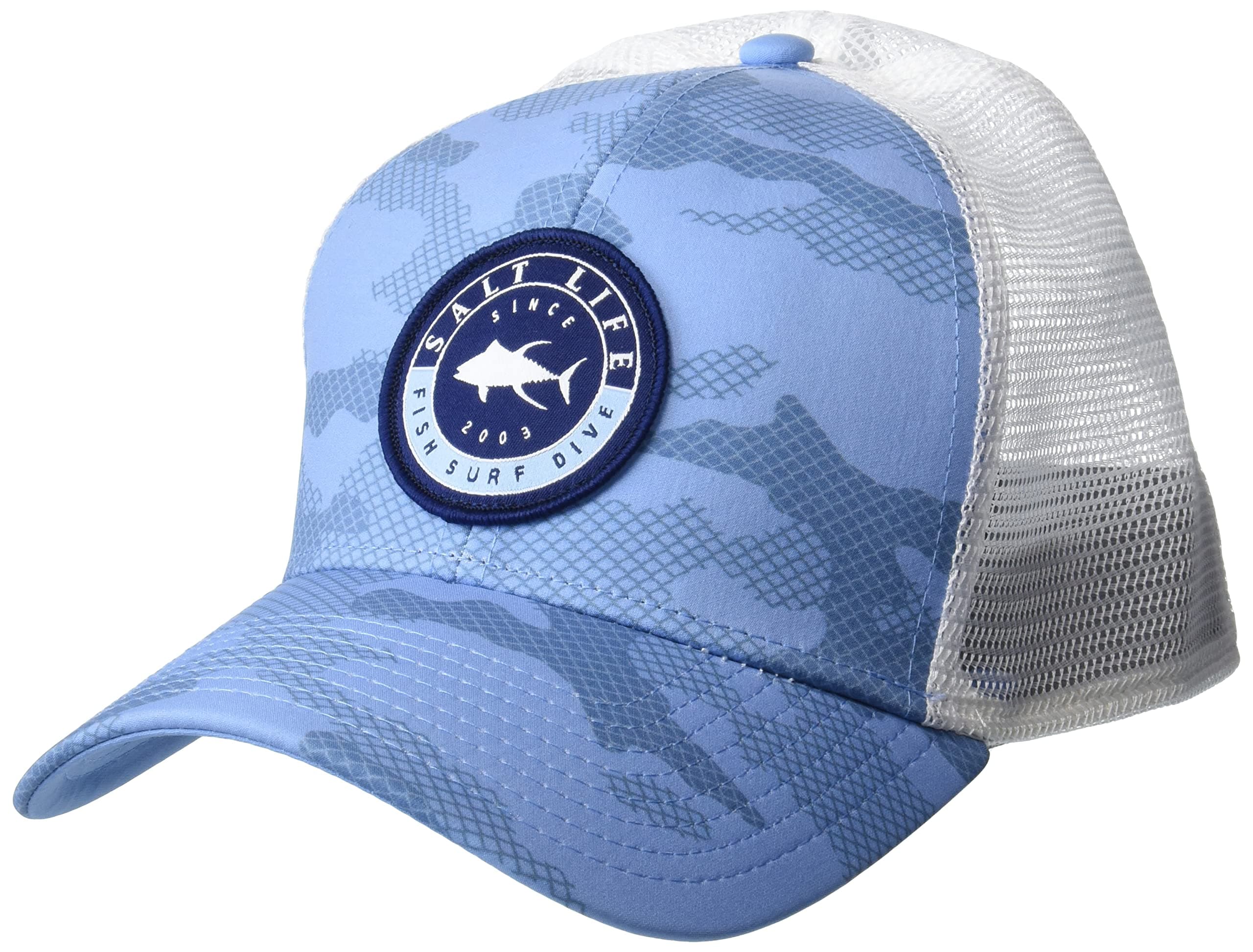 Salt Life Men's Fashionable Scaled Rogue Hat for Outdoor Adventures with UV Protection, Wide Brim Design, .Size: Medium,